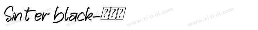 Sinter black字体转换